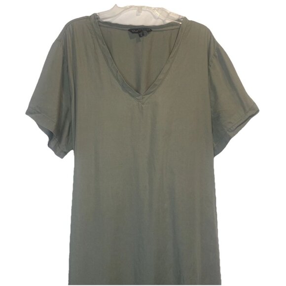 Velvet Heart Women's Green Short Sleeve V Neck Shirt Dress Size XL - Picture 2 of 11